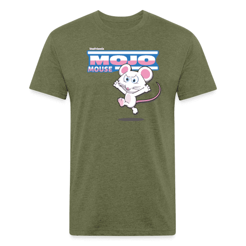 Mojo Mouse Character Comfort Adult Tee - heather military green