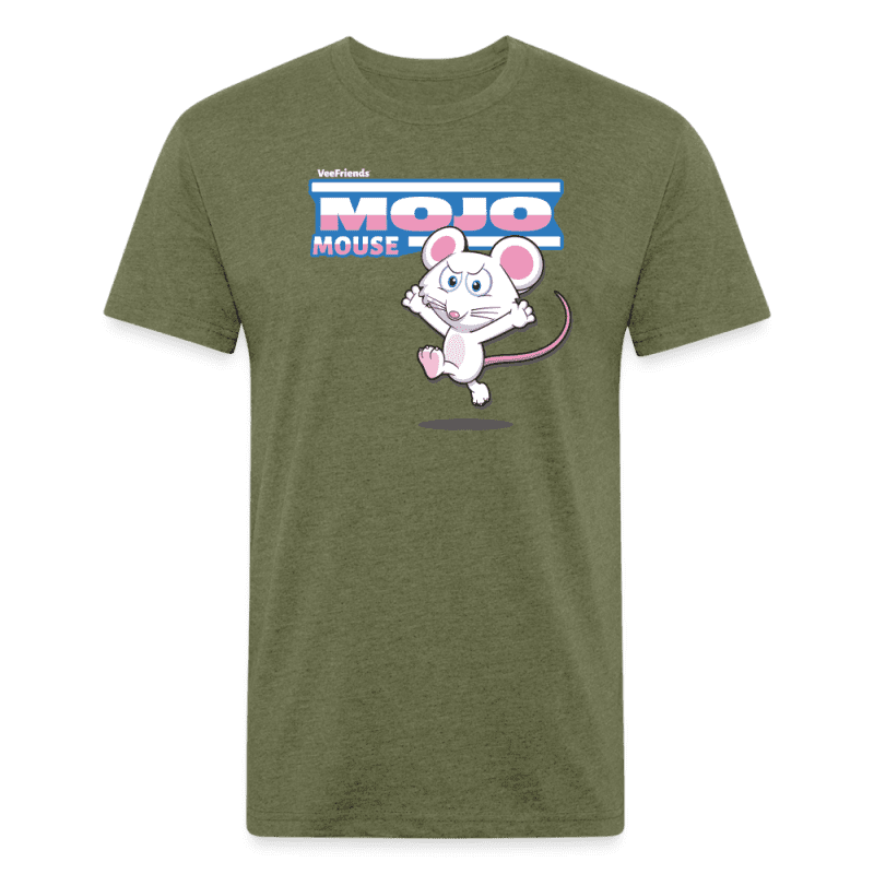 Mojo Mouse Character Comfort Adult Tee - heather military green