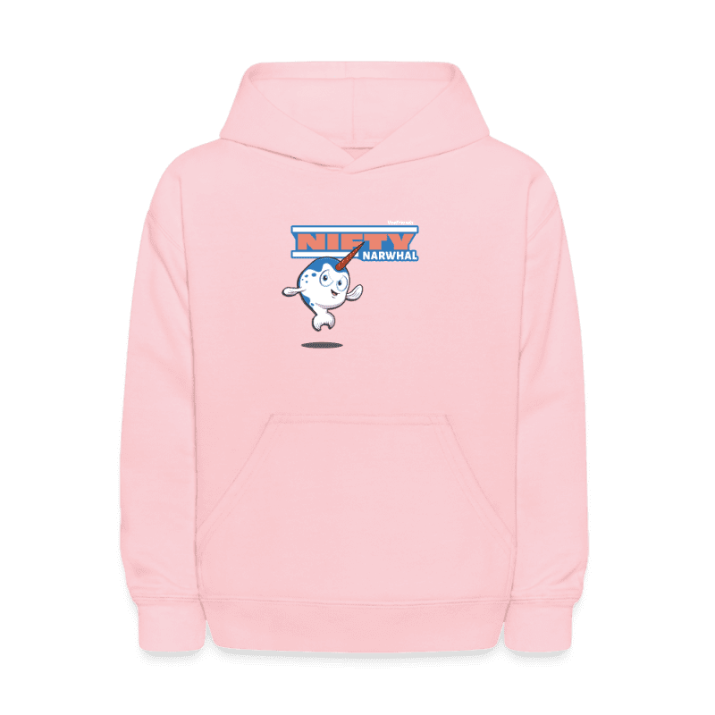 Nifty Narwhal Character Comfort Kids Hoodie - pink