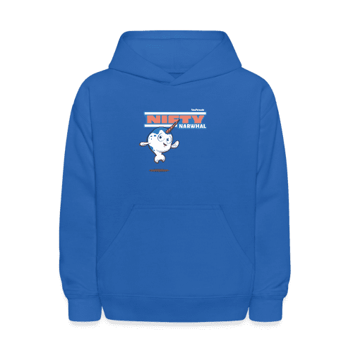 Nifty Narwhal Character Comfort Kids Hoodie - royal blue