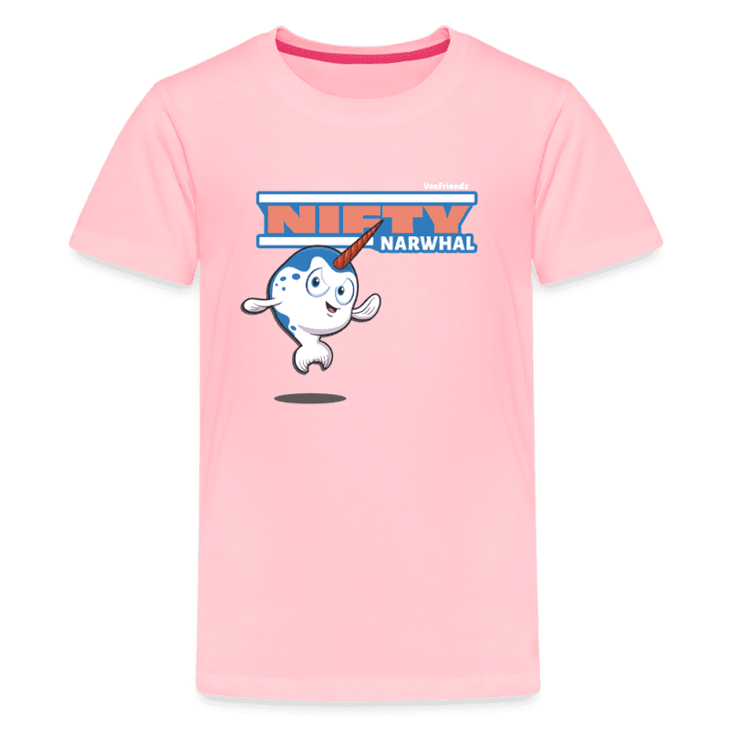 Nifty Narwhal Character Comfort Kids Tee - pink