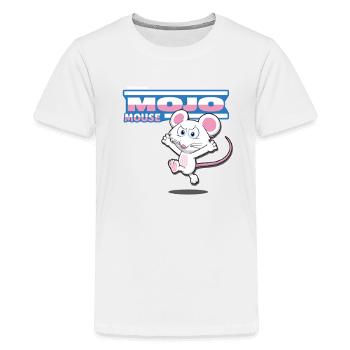 Mojo Mouse Character Comfort Kids Tee - white