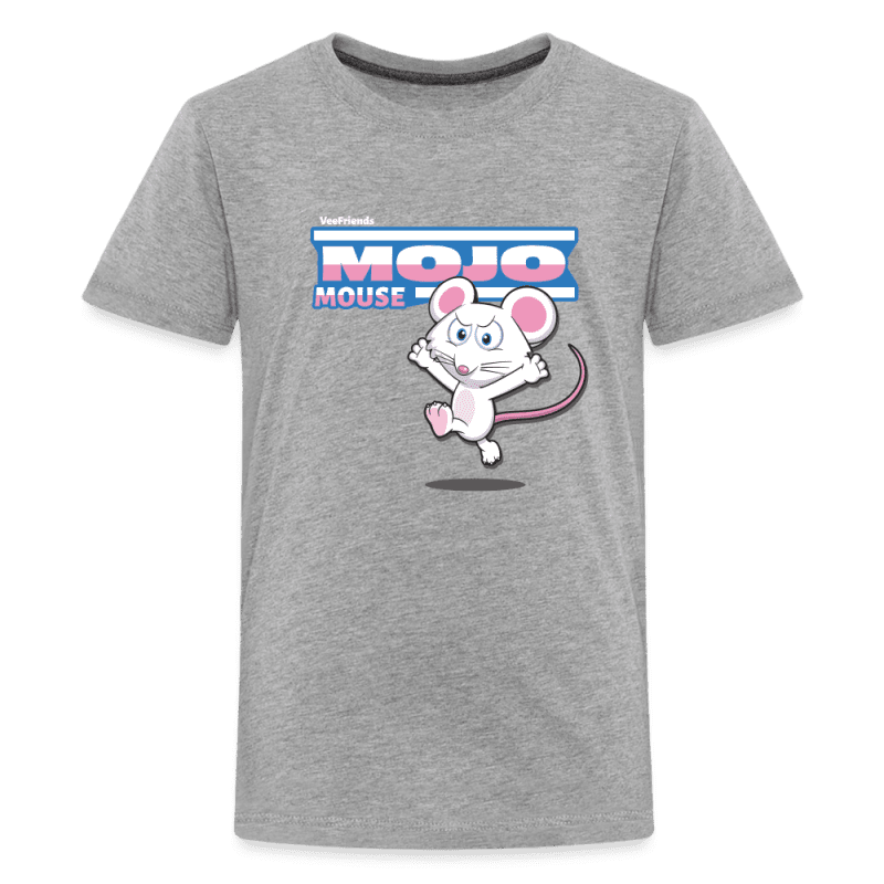 Mojo Mouse Character Comfort Kids Tee - heather gray