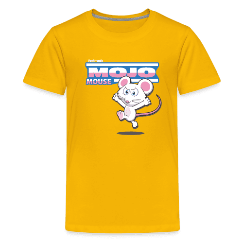 Mojo Mouse Character Comfort Kids Tee - sun yellow