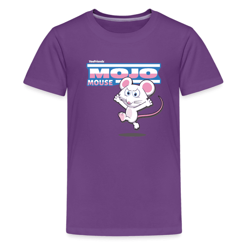 Mojo Mouse Character Comfort Kids Tee - purple