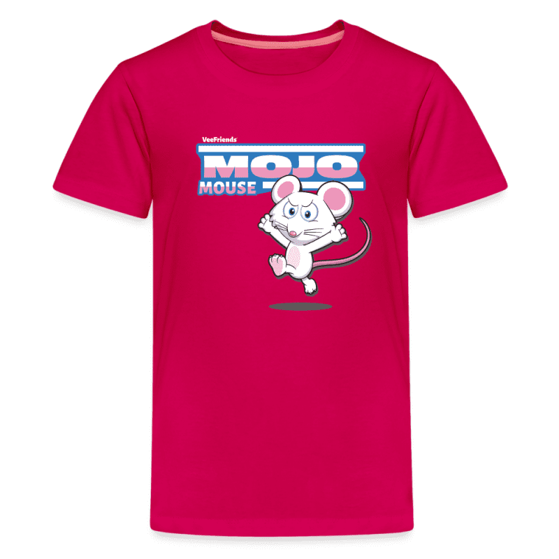 Mojo Mouse Character Comfort Kids Tee - dark pink