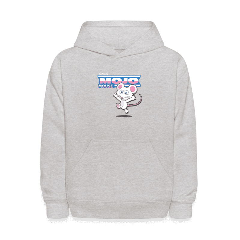 Mojo Mouse Character Comfort Kids Hoodie - heather gray