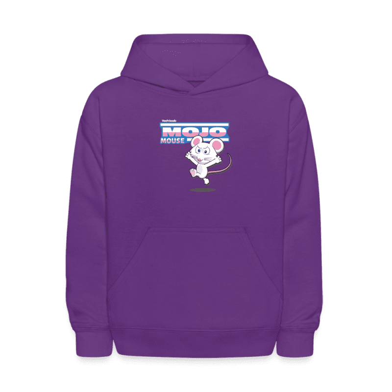 Mojo Mouse Character Comfort Kids Hoodie - purple