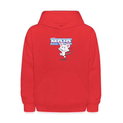 Mojo Mouse Character Comfort Kids Hoodie - red