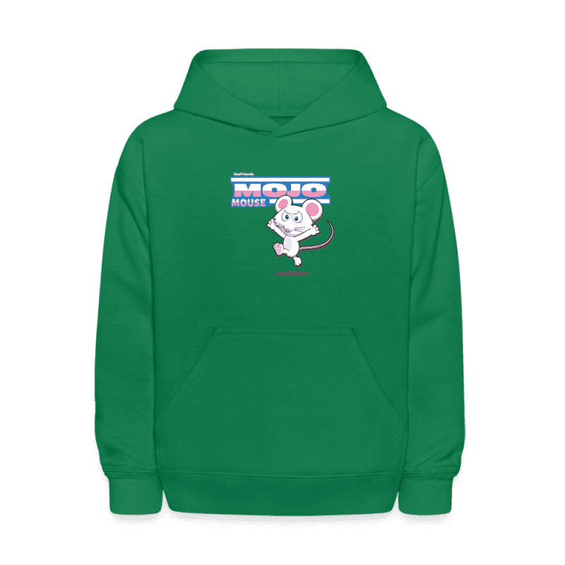 Mojo Mouse Character Comfort Kids Hoodie - kelly green