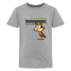 Noble Numbat Character Comfort Kids Tee - heather gray