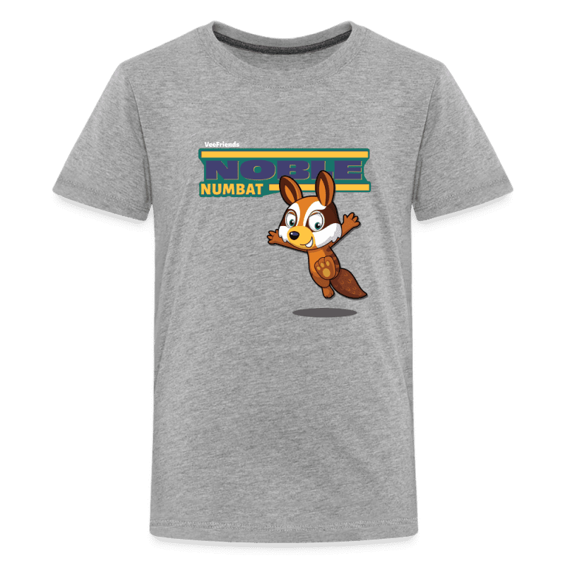 Noble Numbat Character Comfort Kids Tee - heather gray