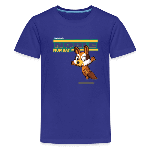 Noble Numbat Character Comfort Kids Tee - royal blue