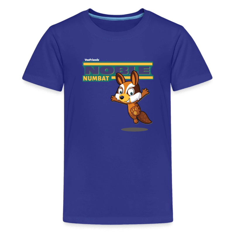 Noble Numbat Character Comfort Kids Tee - royal blue