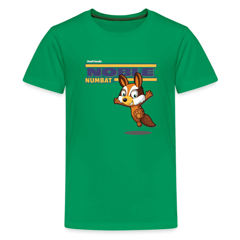 Noble Numbat Character Comfort Kids Tee - kelly green