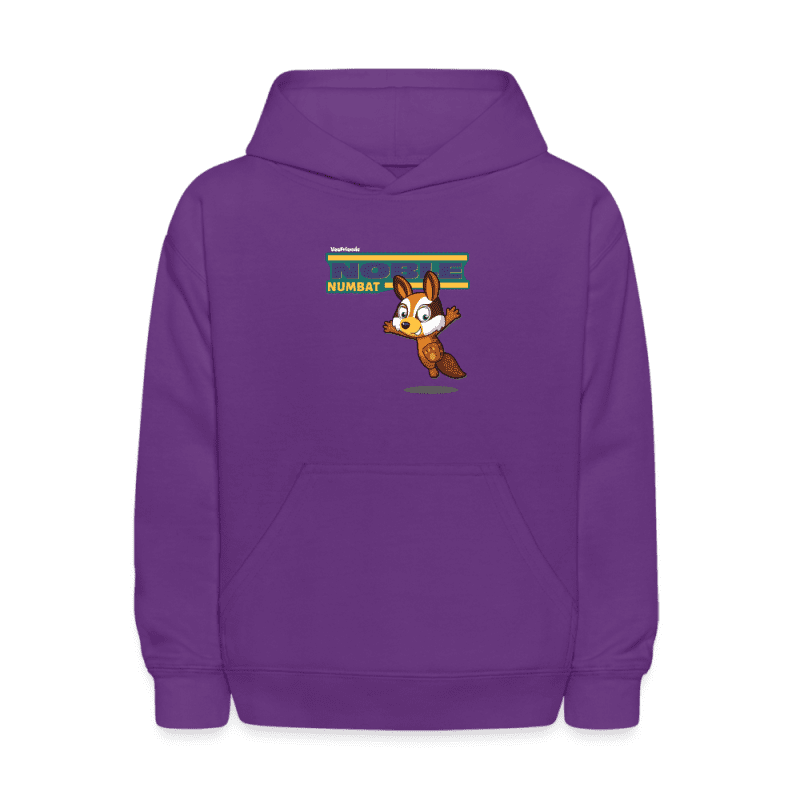 Noble Numbat Character Comfort Kids Hoodie - purple