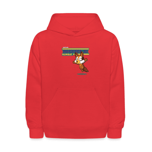 Noble Numbat Character Comfort Kids Hoodie - red