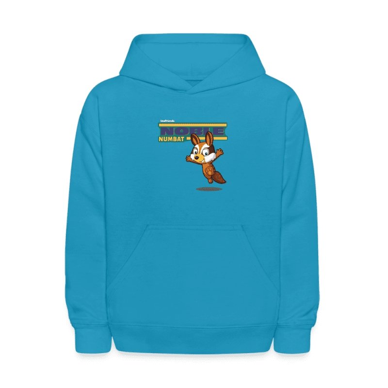 Noble Numbat Character Comfort Kids Hoodie - turquoise