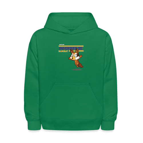 Noble Numbat Character Comfort Kids Hoodie - kelly green