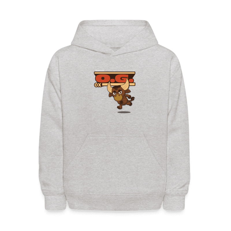 O.G. Ox Character Comfort Kids Hoodie - heather gray