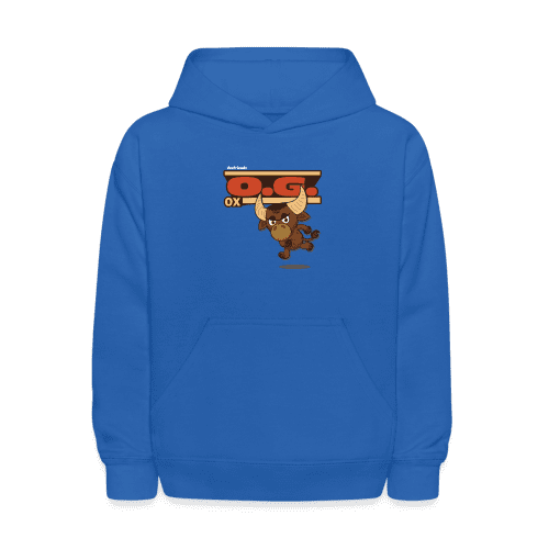 O.G. Ox Character Comfort Kids Hoodie - royal blue