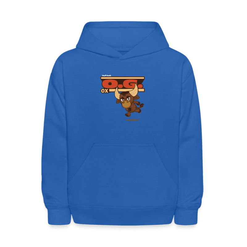 O.G. Ox Character Comfort Kids Hoodie - royal blue