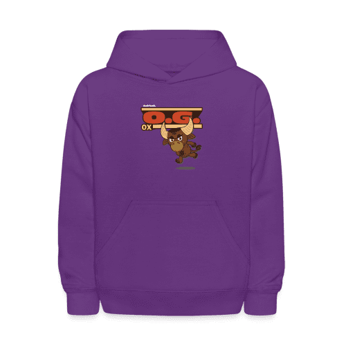 O.G. Ox Character Comfort Kids Hoodie - purple