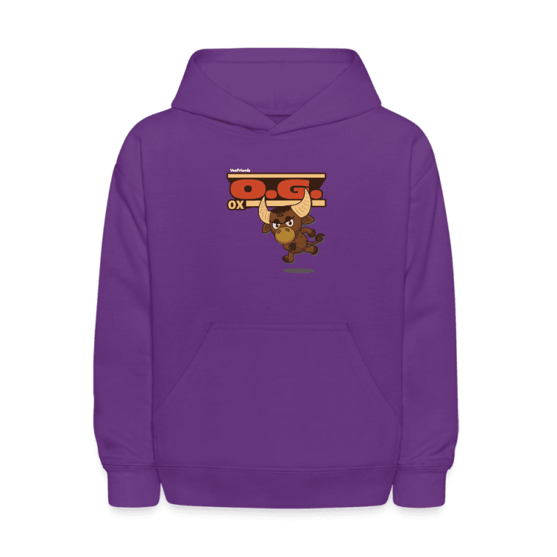 O.G. Ox Character Comfort Kids Hoodie - purple