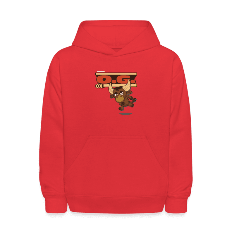 O.G. Ox Character Comfort Kids Hoodie - red