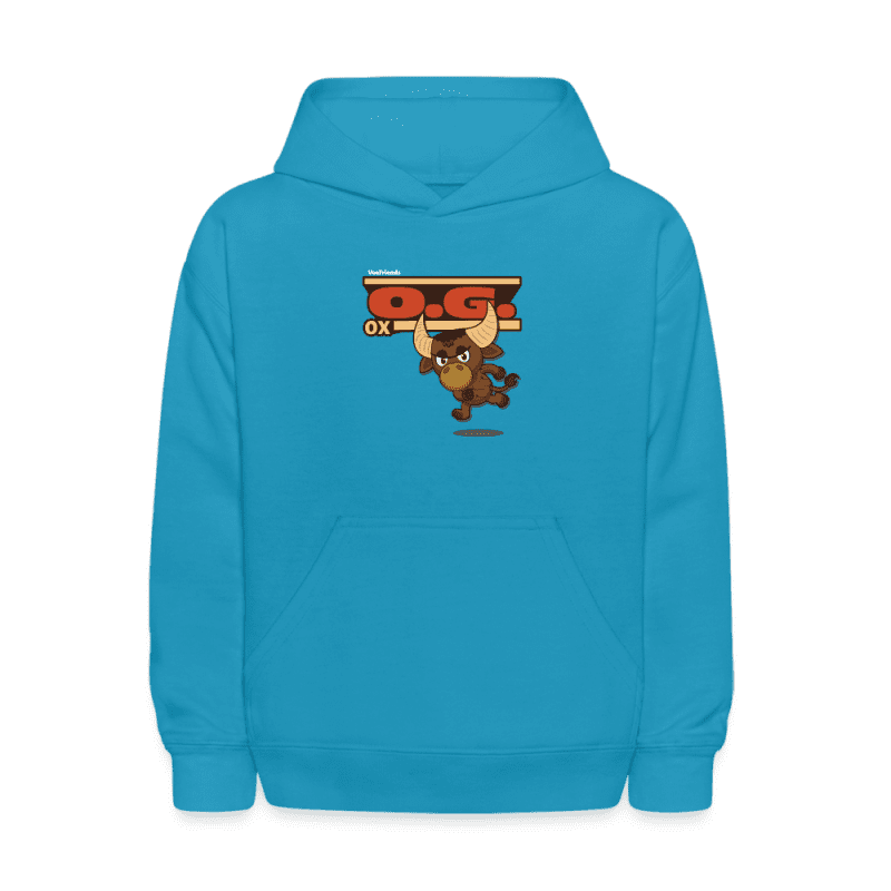 O.G. Ox Character Comfort Kids Hoodie - turquoise