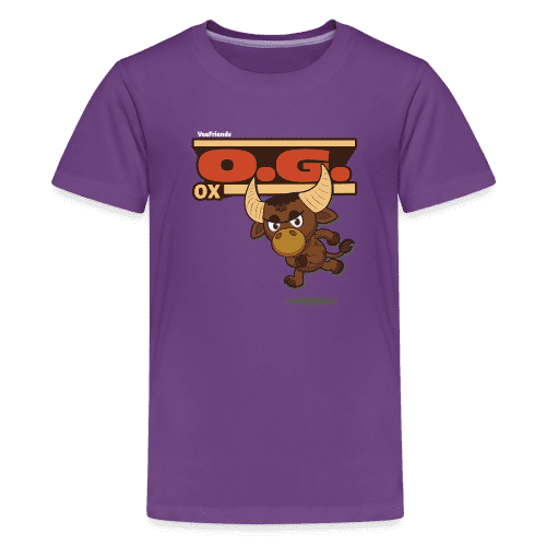 O.G. Ox Character Comfort Kids Tee - purple