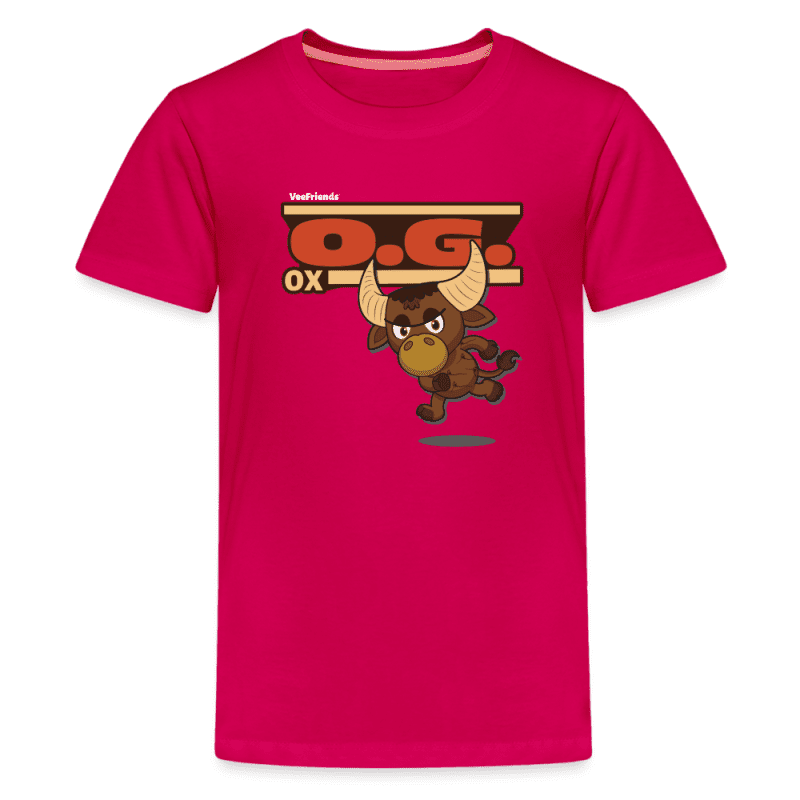 O.G. Ox Character Comfort Kids Tee - dark pink