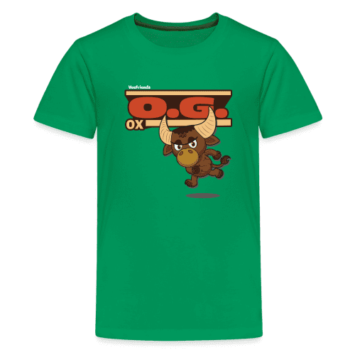 O.G. Ox Character Comfort Kids Tee - kelly green