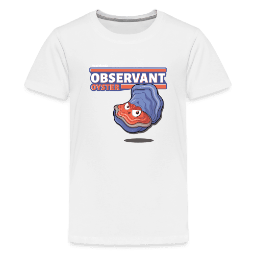 Observant Oyster Character Comfort Kids Tee - white