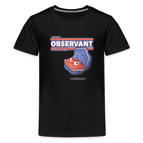 Observant Oyster Character Comfort Kids Tee - black