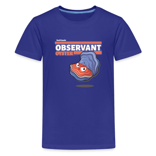 Observant Oyster Character Comfort Kids Tee - royal blue