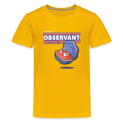 Observant Oyster Character Comfort Kids Tee - sun yellow