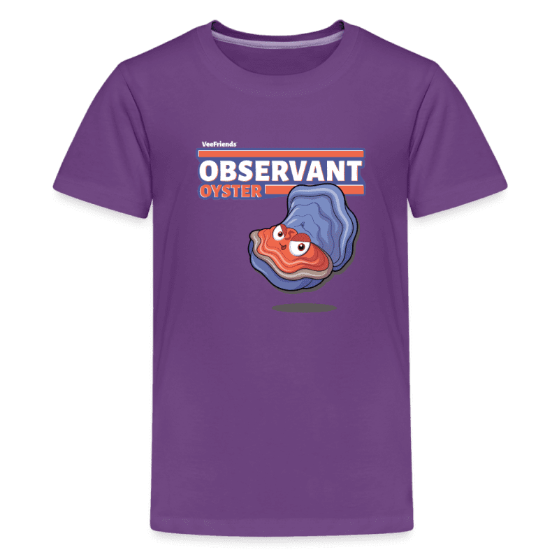 Observant Oyster Character Comfort Kids Tee - purple