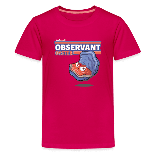 Observant Oyster Character Comfort Kids Tee - dark pink