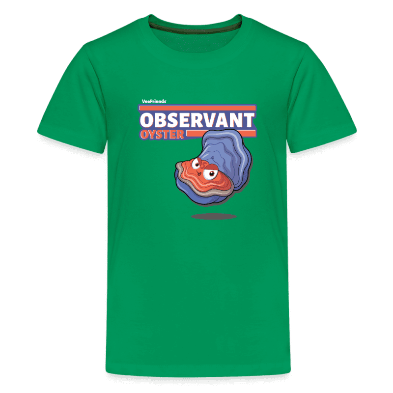 Observant Oyster Character Comfort Kids Tee - kelly green