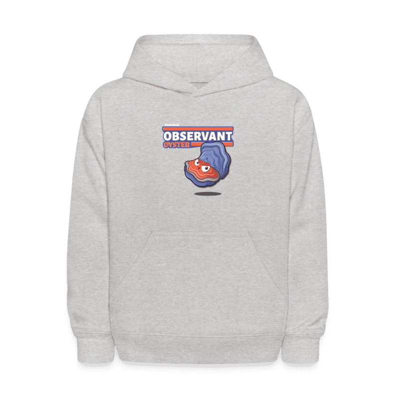 Observant Oyster Character Comfort Kids Hoodie - heather gray