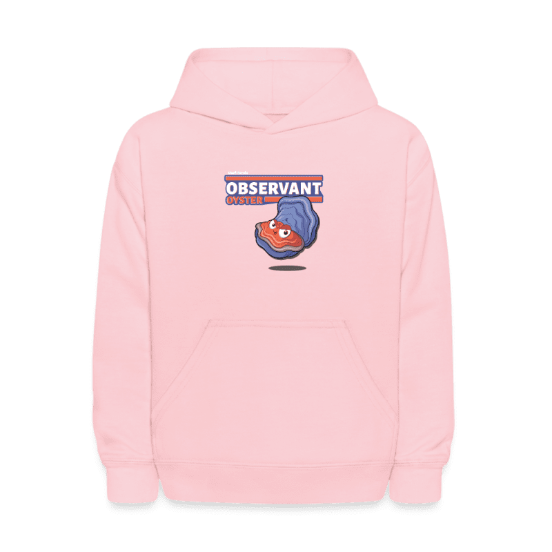 Observant Oyster Character Comfort Kids Hoodie - pink