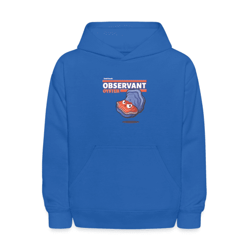 Observant Oyster Character Comfort Kids Hoodie - royal blue