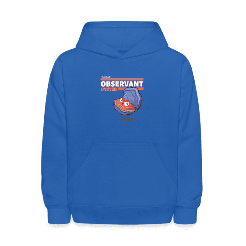 Observant Oyster Character Comfort Kids Hoodie - royal blue