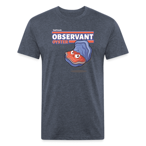 Observant Oyster Character Comfort Adult Tee - heather navy