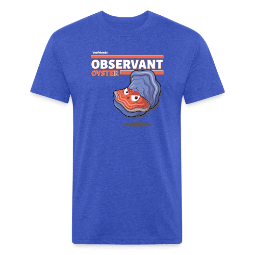 Observant Oyster Character Comfort Adult Tee - heather royal