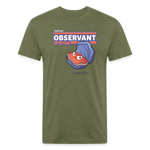 Observant Oyster Character Comfort Adult Tee - heather military green