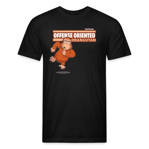 Offense Oriented Orangutan Character Comfort Adult Tee - black