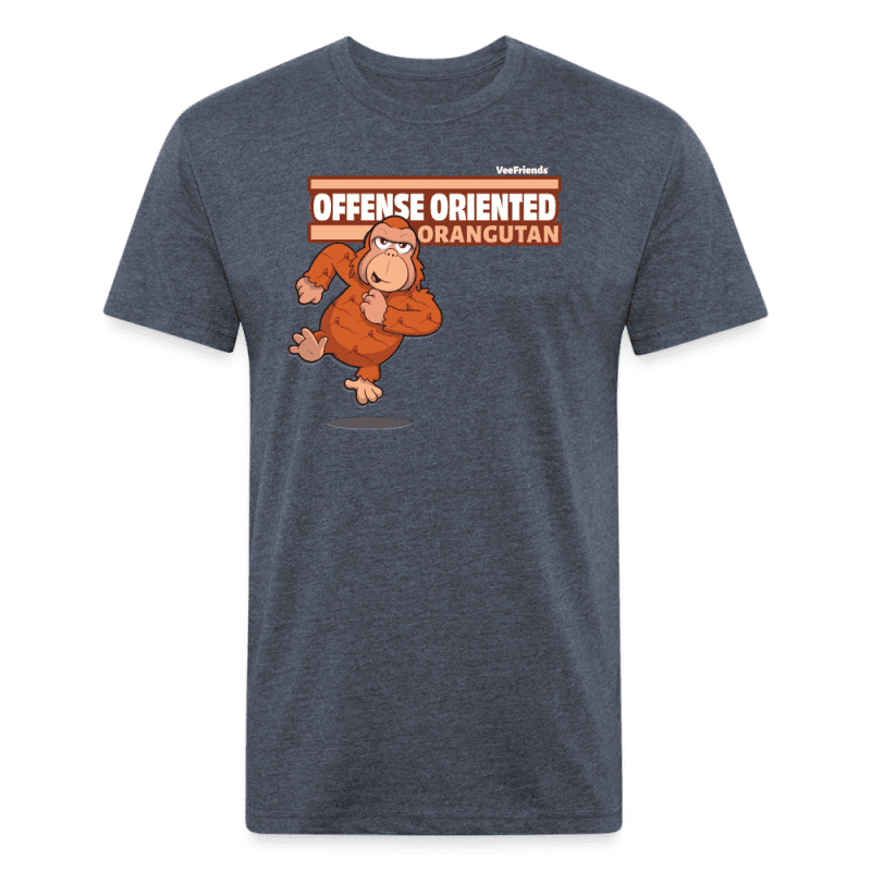 Offense Oriented Orangutan Character Comfort Adult Tee - heather navy