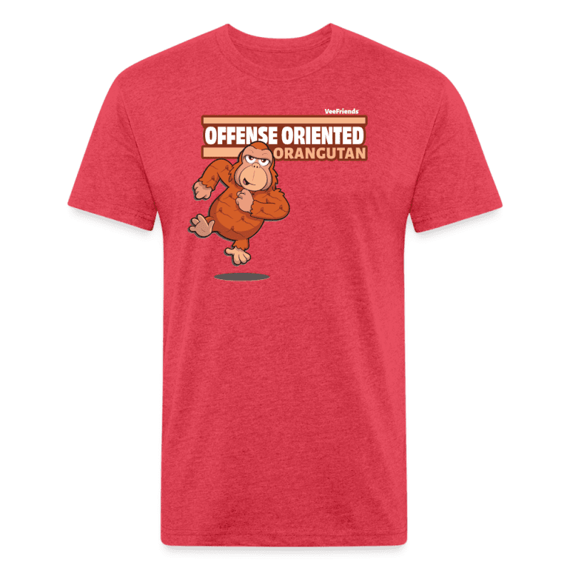 Offense Oriented Orangutan Character Comfort Adult Tee - heather red